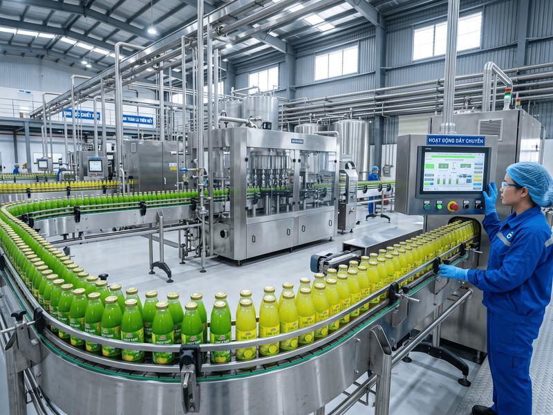 Dây chuyền chiết rót thực phẩm đồ uống dùng lọc khí ECOFIL