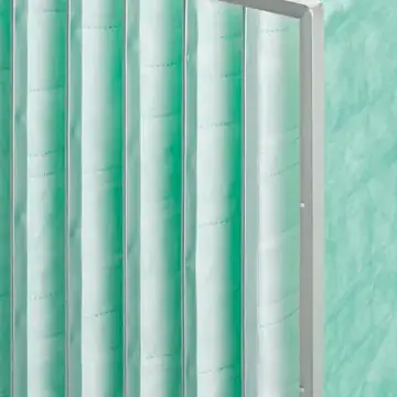 Vật liệu lọc túi sợi tổng hợp màu xanh lá, dòng LSB